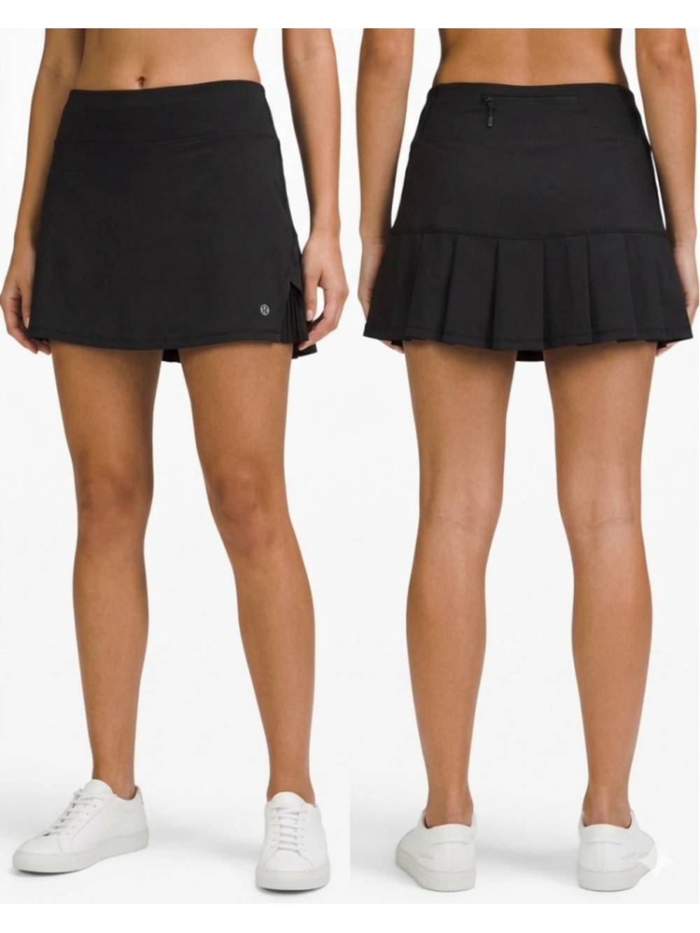Lululemon Black Run Pace Setter Pleated Tennis Running Skort Size 6 - 954